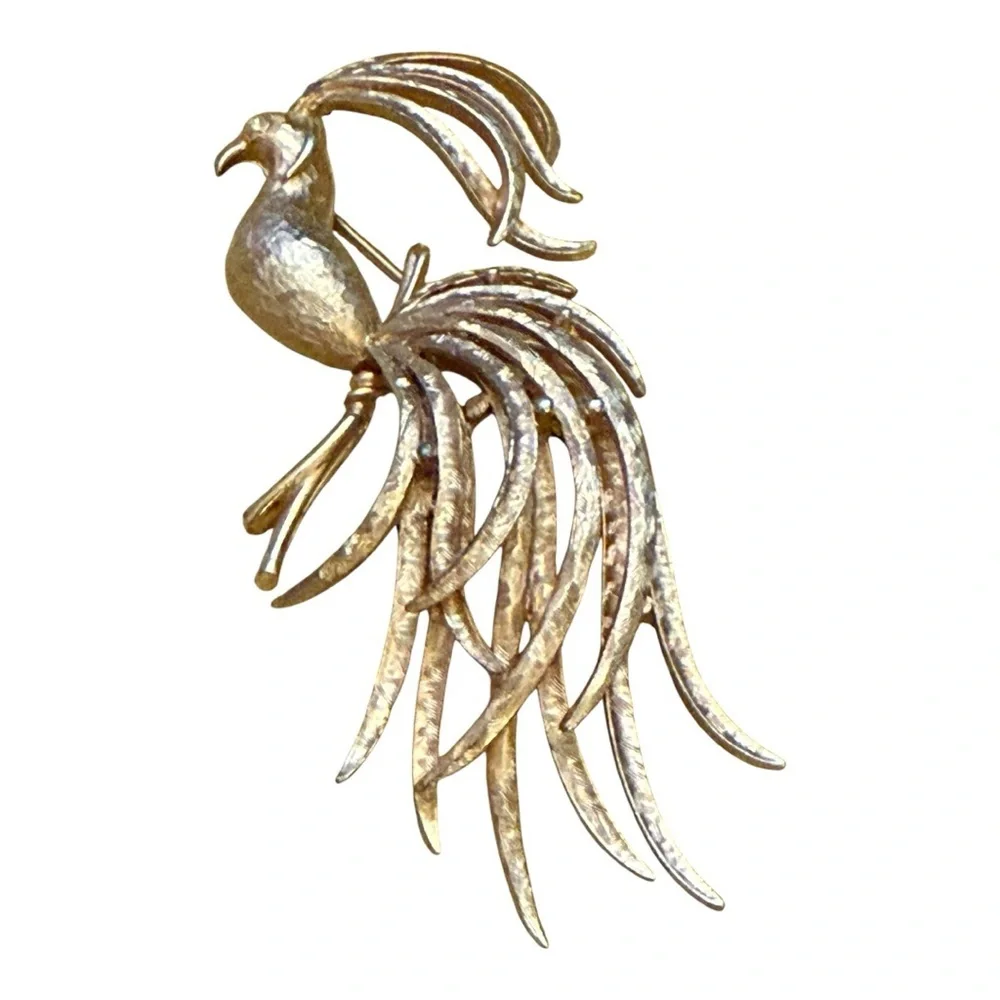 Vintage Bird Peacock Broach‎ Pin